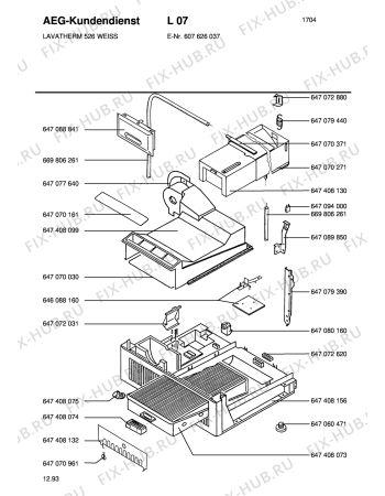 Взрыв-схема стиральной машины Aeg LTH536-W - Схема узла Section3